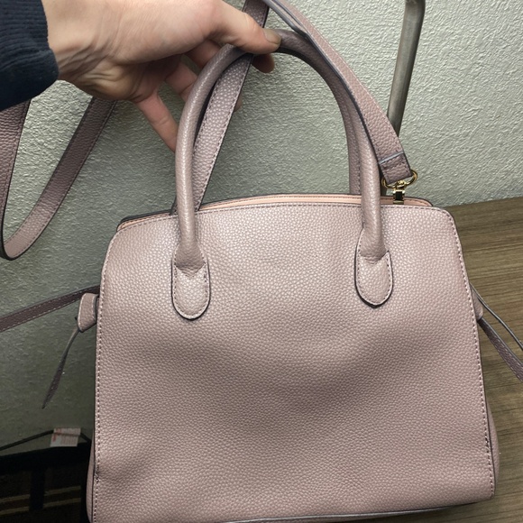 Nanette Lepore Mandie Convertible Satchel Pink purple purse crossbody handbag - Picture 3 of 11